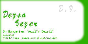 dezso vezer business card